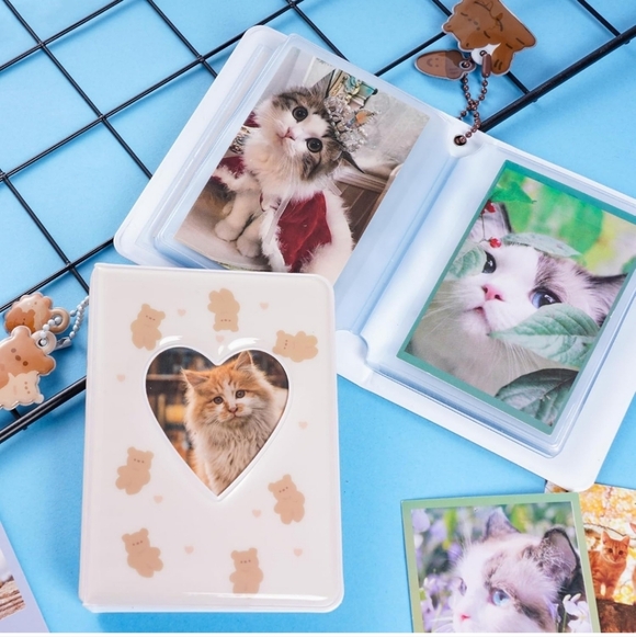 Kids Heart Window Photo Album Set - Cream and Tan two piece set - Picture 5 of 7